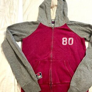 PINK VS Varsity Zip Sweatshirt size small